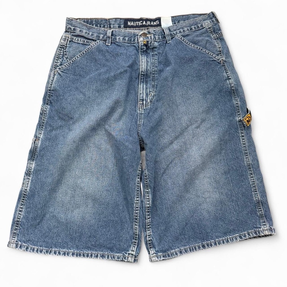 Vintage Nautica Baggy Denim Shorts Men's Size 36 Y2K 2000s Skate Streetwear